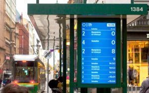 Finland Bus Stop digital timetable